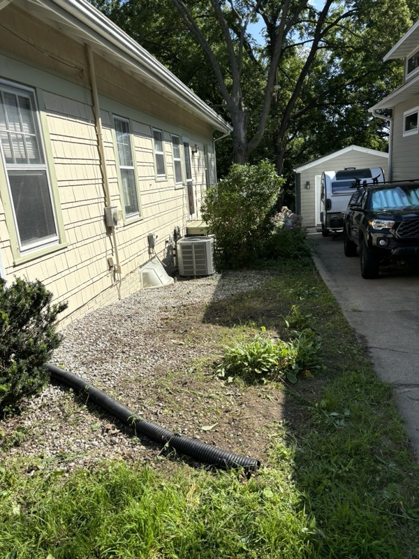 Yard grading and drainage solution in Eastern Iowa